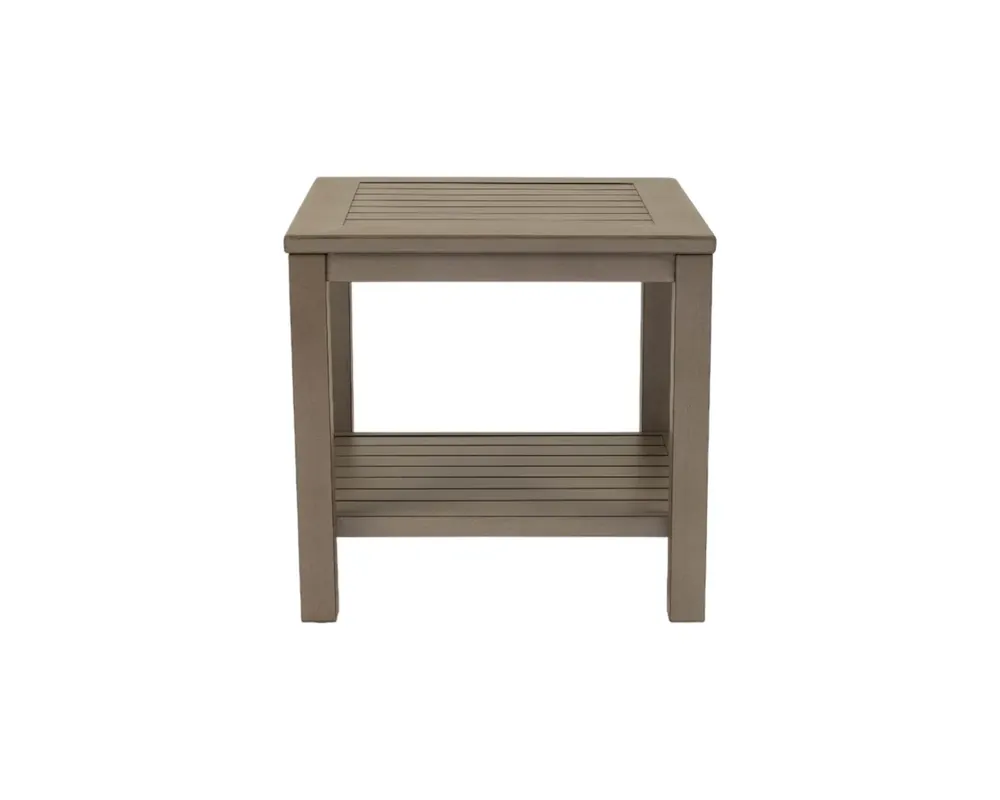 GatherCraft Alassio Square Outdoor End Table in Beige