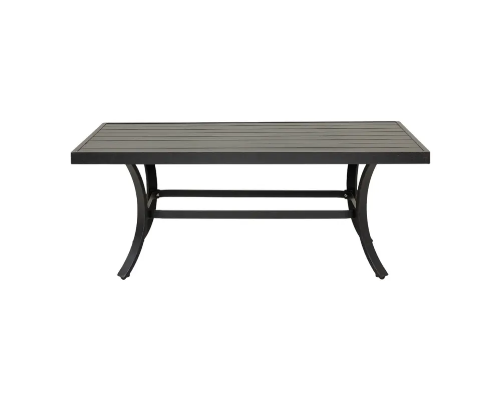 GatherCraft Charlotte Outdoor Coffee Table in Black
