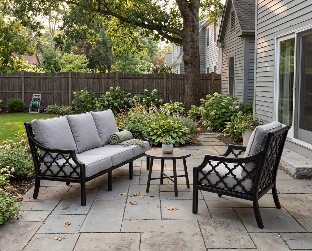 GatherCraft Lucia Outdoor Sofa in Mystic Gray