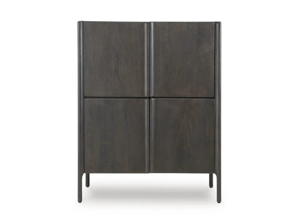 Ashley Orsonal 4-Door Accent Cabinet in Espresso Brown