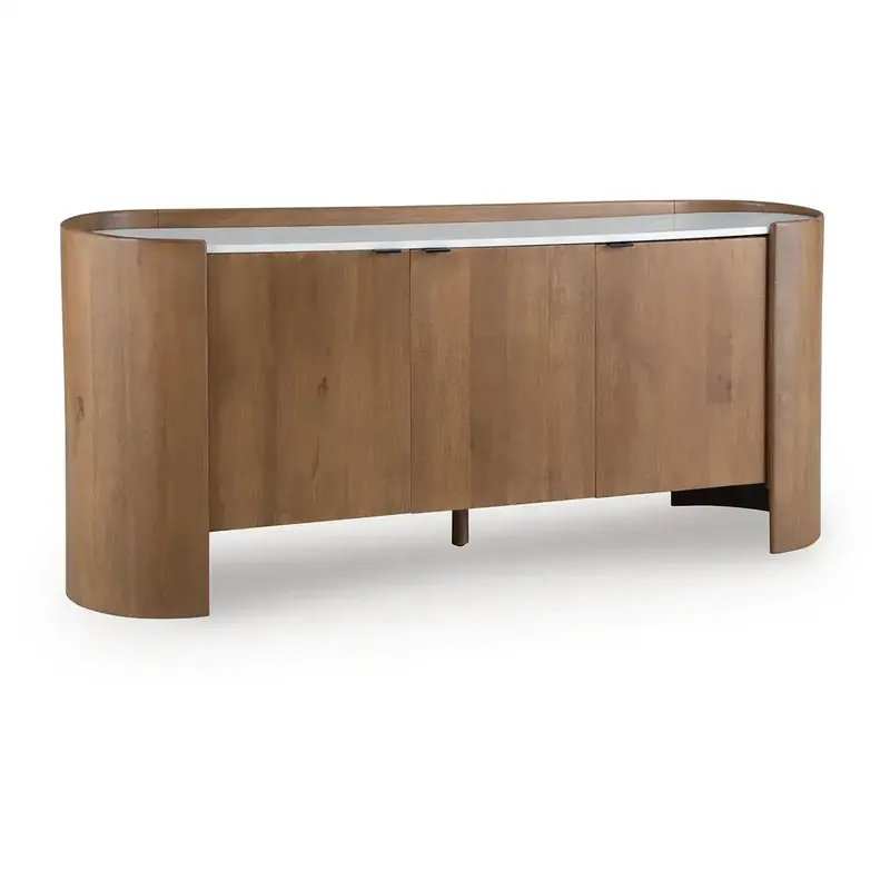 Ashley Fitzroy Accent Cabinet Brown/White