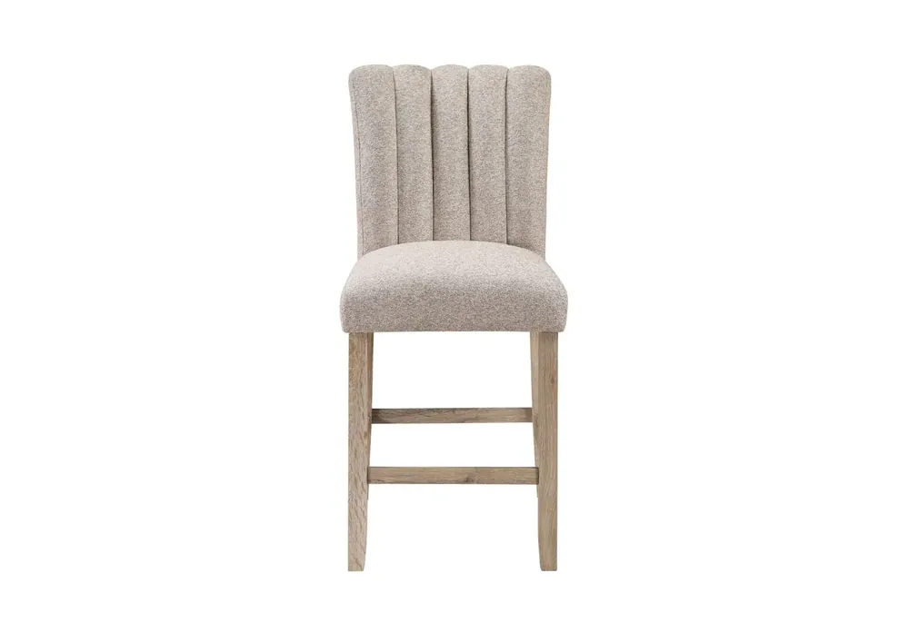 Global D04 Collection Beige Upholstered Counter Stool