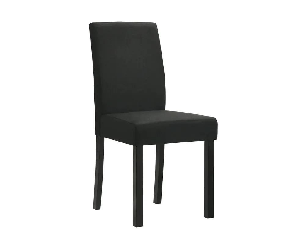Crown Mark Resia Upholstered Dining Chair in Black