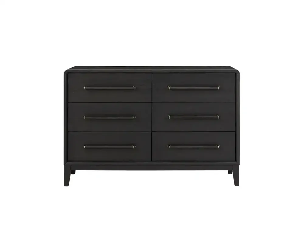 Bernards Furniture Elure 6-Drawer Dresser in Peppercorn