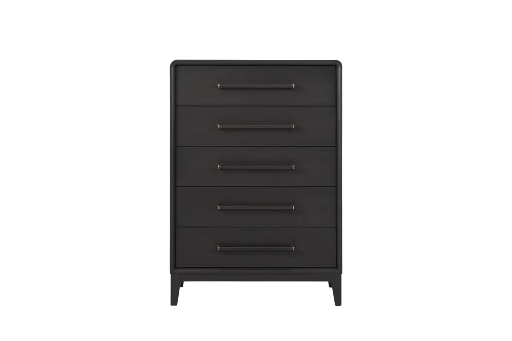 Bernards Furniture Elure 5-Drawer Chest in Peppercorn