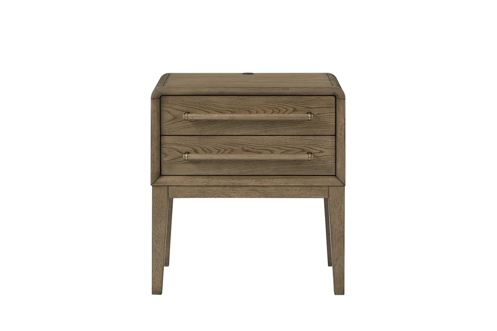 Bernards Furniture Elure 2-Drawer Nightstand in Latte