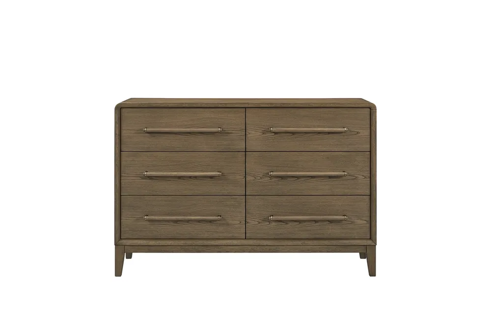 Bernards Furniture Elure 6-Drawer Dresser in Latte