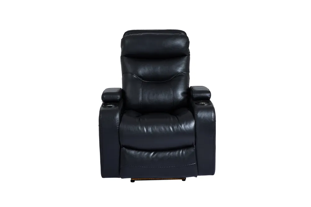 Cheers KX929M Power Recliner with LED Lights in Bolero Black