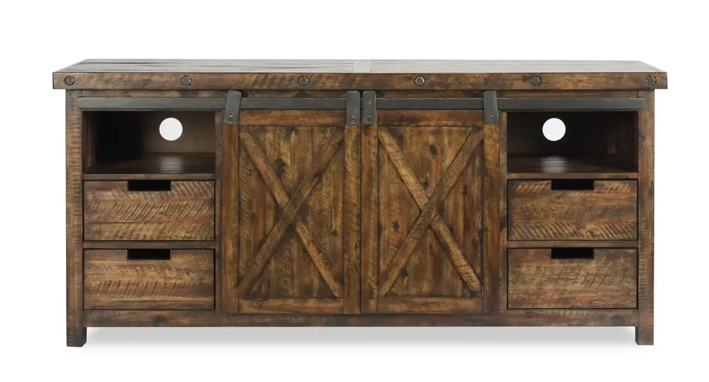 Flexsteel Carpenter Rustic Brown 72-Inch Console