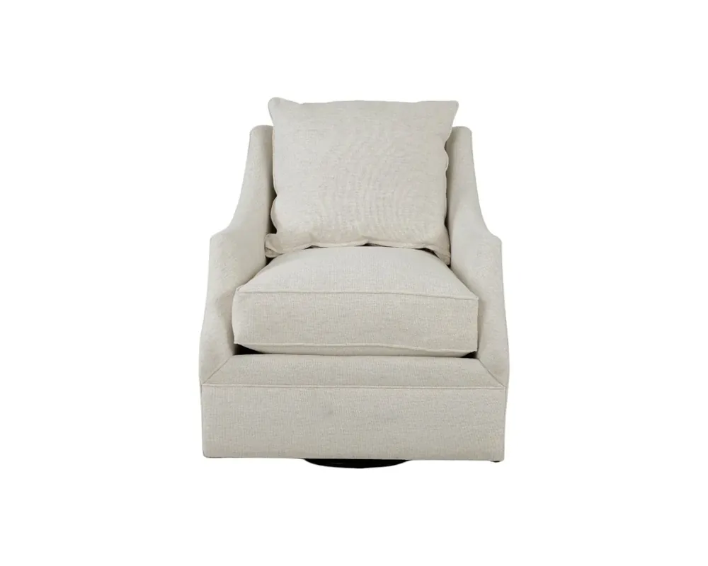 Rowe Furniture Kara Swivel Chair in Snow White