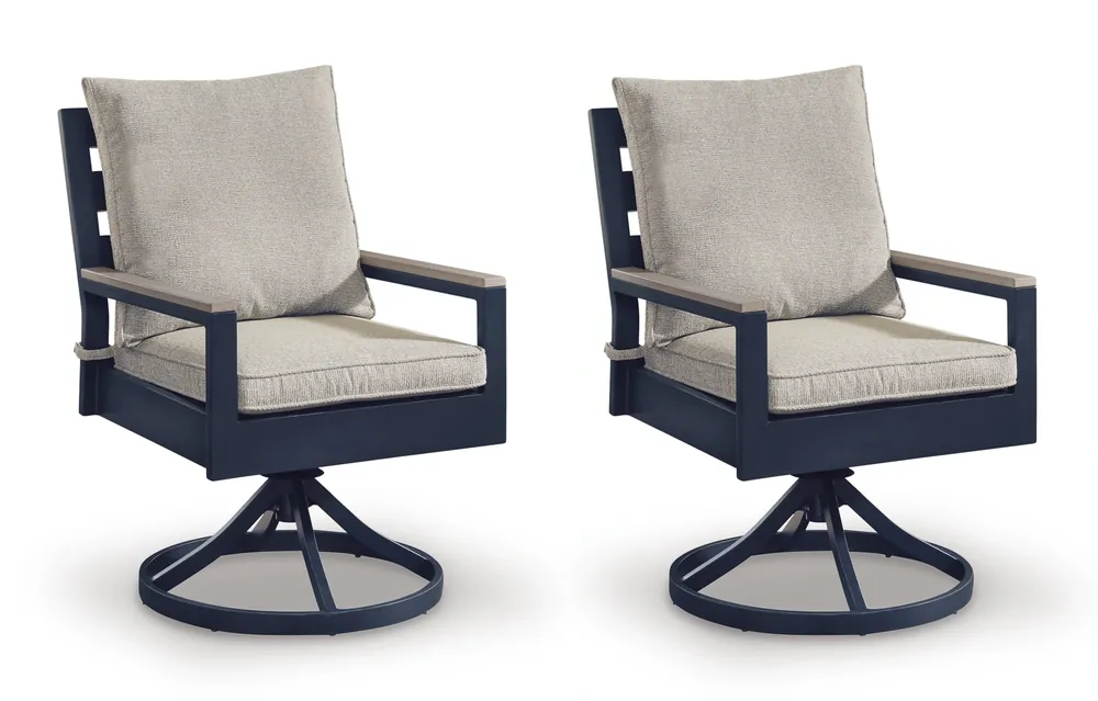 Ashley East Beach Outdoor Swivel Arm Chair - Set of 2