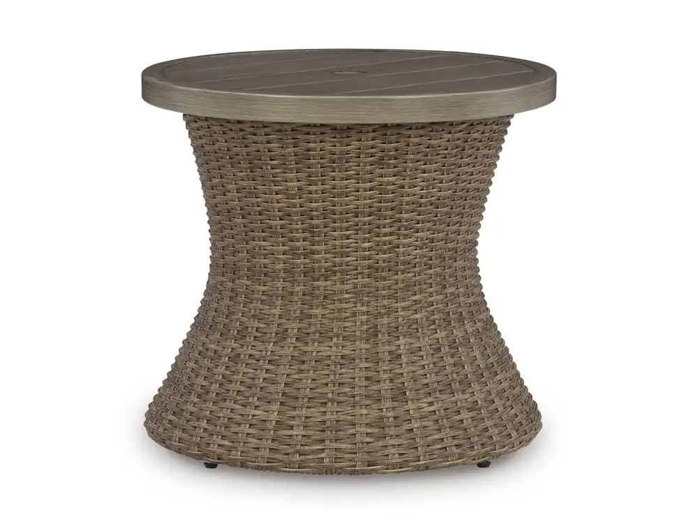 Ashley Laguna Heights Outdoor Round End Table with Umbrella Hole