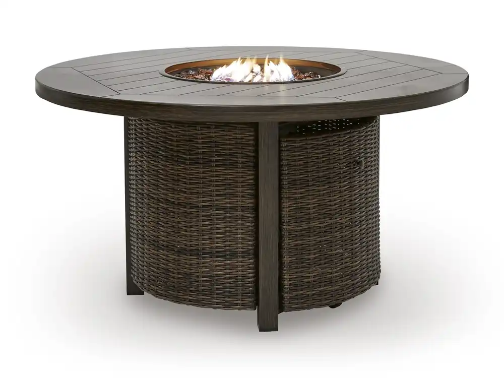 Ashley Monterey Point Round Fire Pit Table