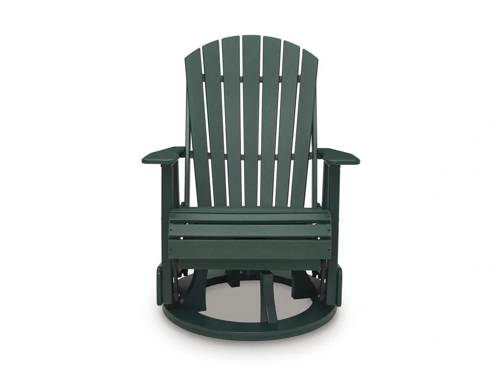 Ashley Hayland Wave Outdoor Swivel Glider Chair in Green