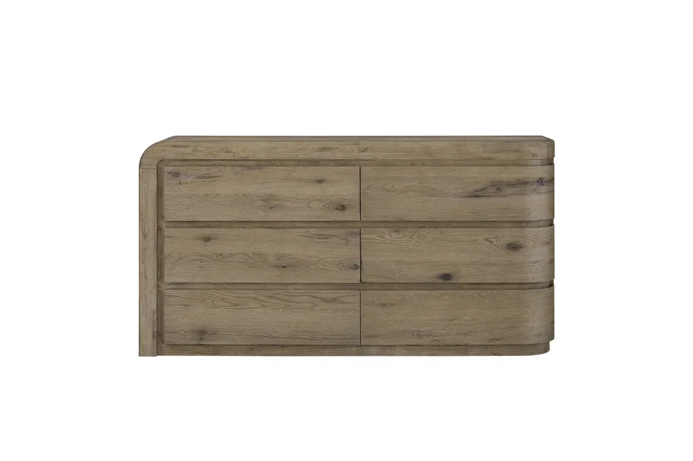 Bernards Furniture Pagosa 6-Drawer Dresser in English Knotty Oak