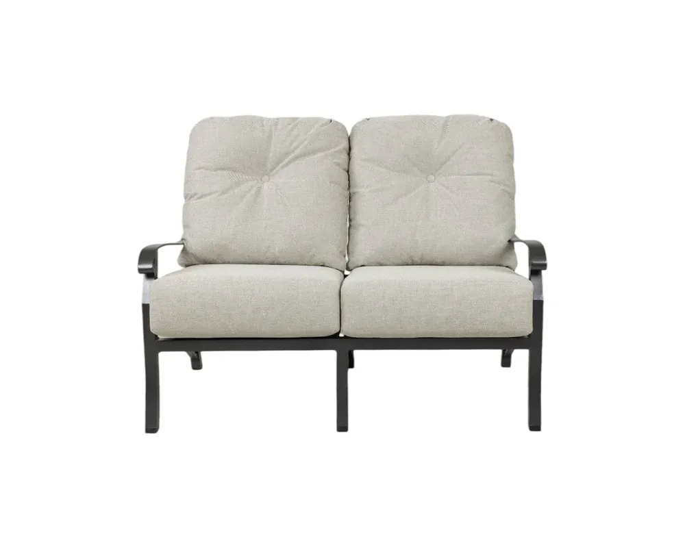 Woodard Cortland Outdoor Loveseat in Beige