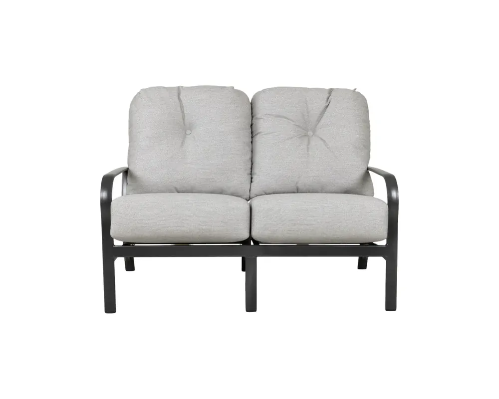 Woodard Fremont Outdoor Loveseat in Gray