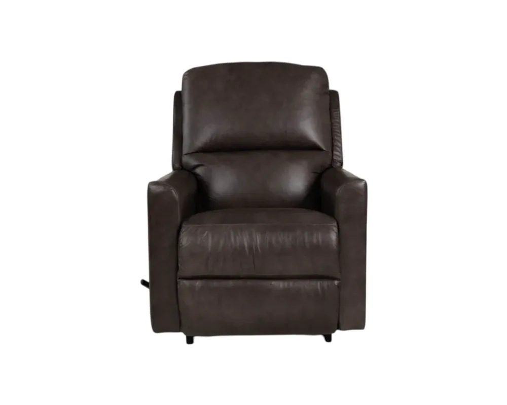 La-Z-Boy Wynne Leather Rocker Recliner in Coal