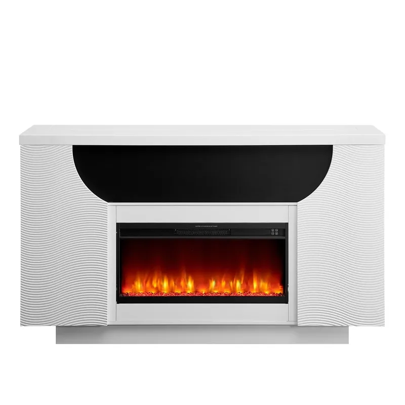 Global Aveena Electric Fireplace with Hidden TV Lift Mechanism and Speakers