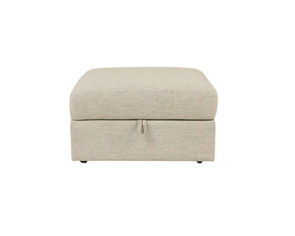 La-Z-Boy Tahoe Square Storage Ottoman in Flax