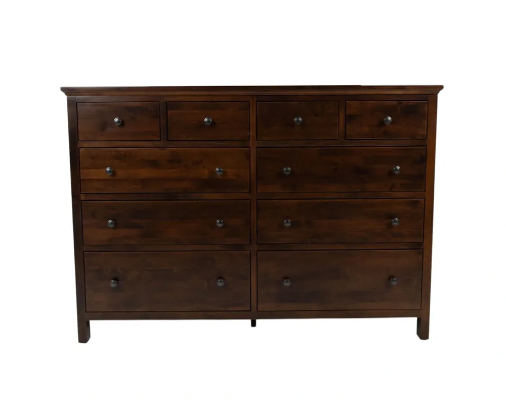Archbold Furniture Heritage 10-Drawer Dresser in Mahogany