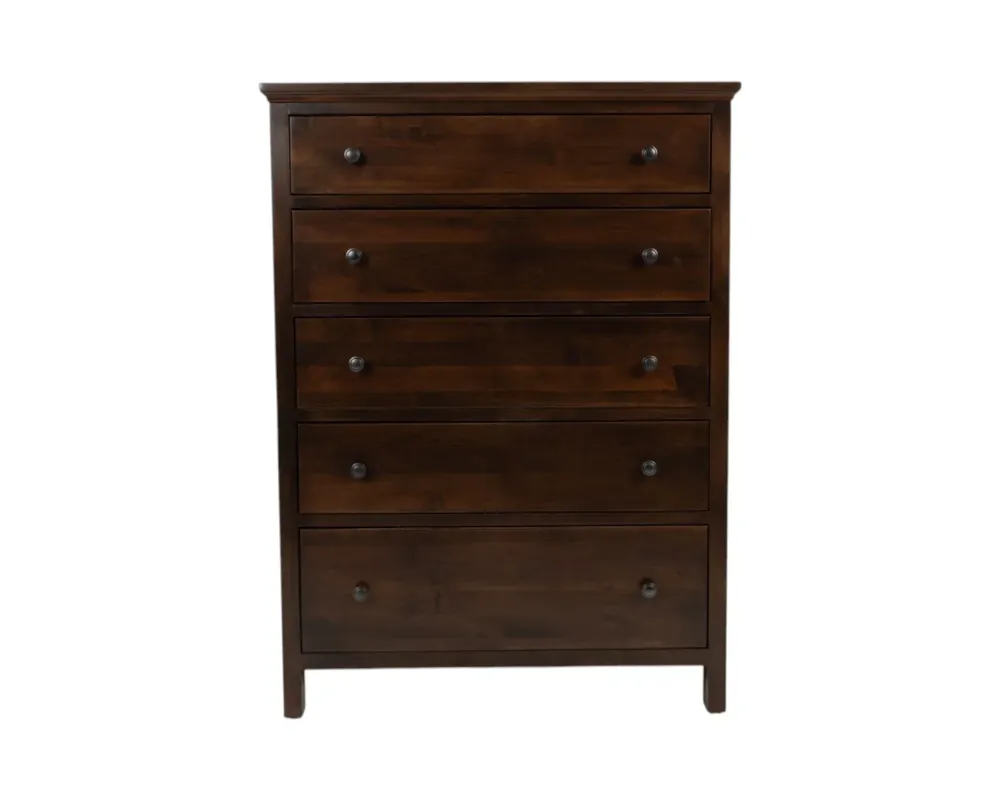 Archbold Furniture Heritage 5-Drawer Chest in Mahogany