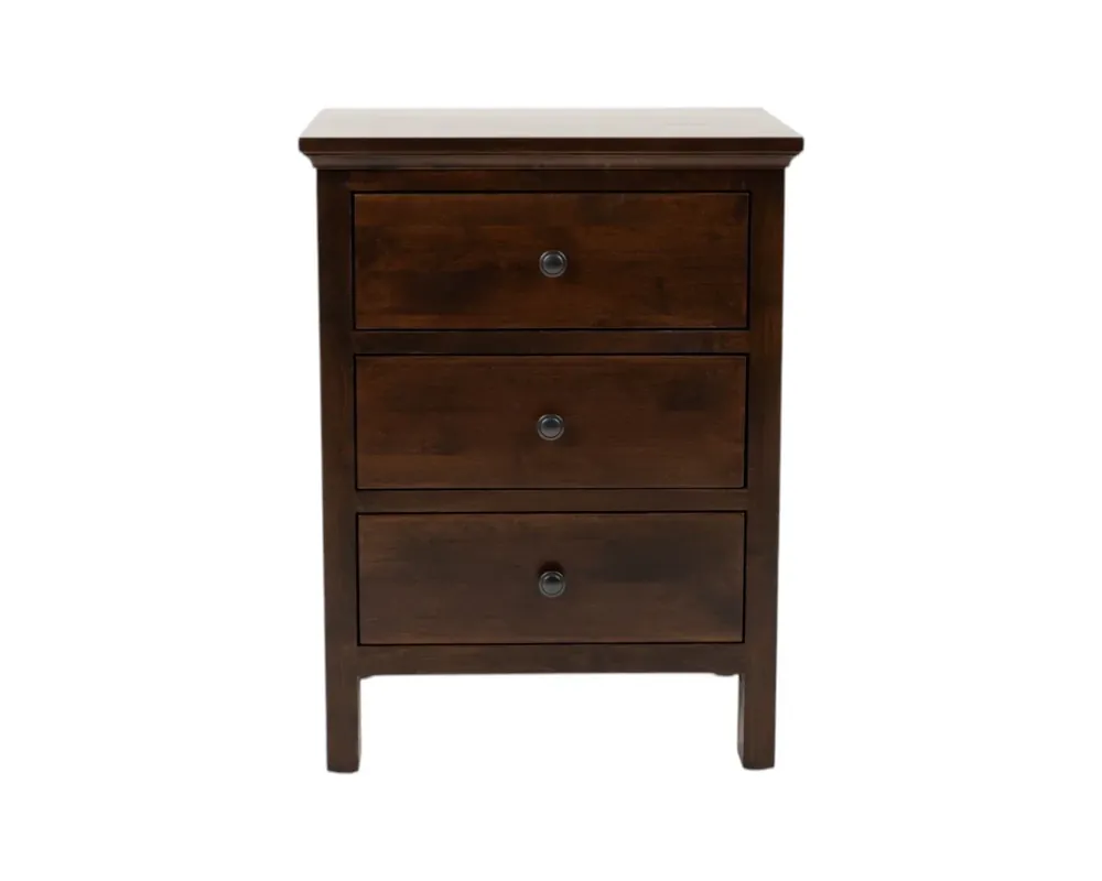 Archbold Furniture Heritage 3-Drawer Nightstand in Mahogany