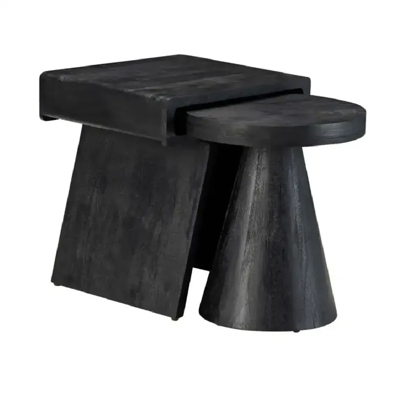 Crestview Collection Keppler Nesting Tables in Black