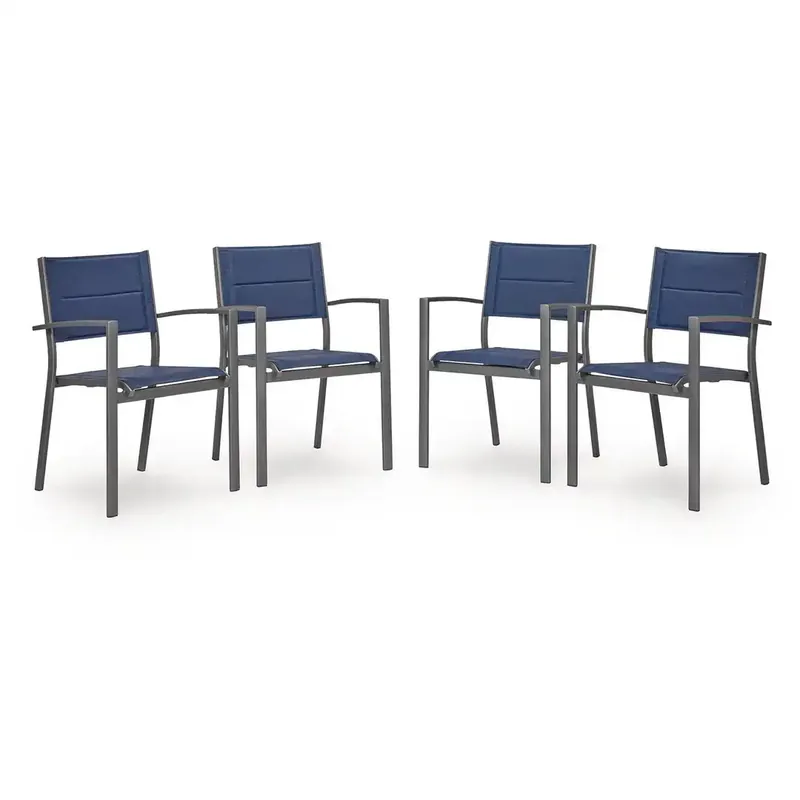 Ashley Rocky Creek Stackable Outdoor Sling Arm Chair - Set of 4