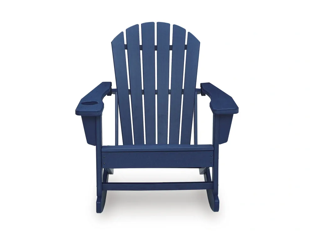 Ashley Sundown Shores Outdoor Rocking Chair in Blue