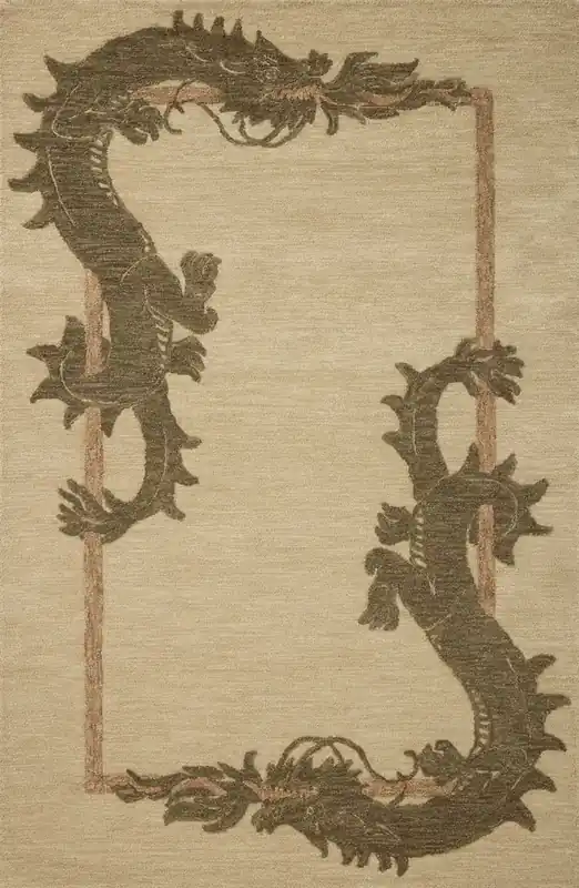 Loloi Romi Rug in Natural/Olive - 7.9 x 9.9