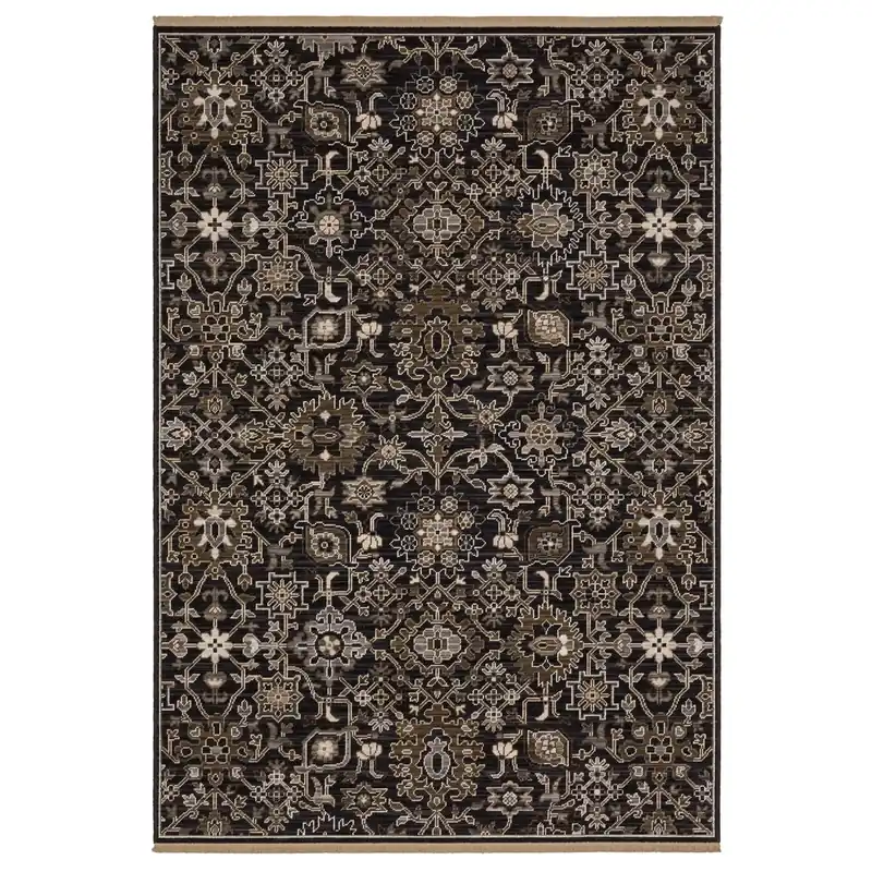 Sphinx Acacia Rug in Black/Tan - 7.10 x 10.10