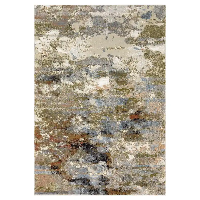 Sphinx Gemma Rug in Olive/Blue - 7.10 x 10