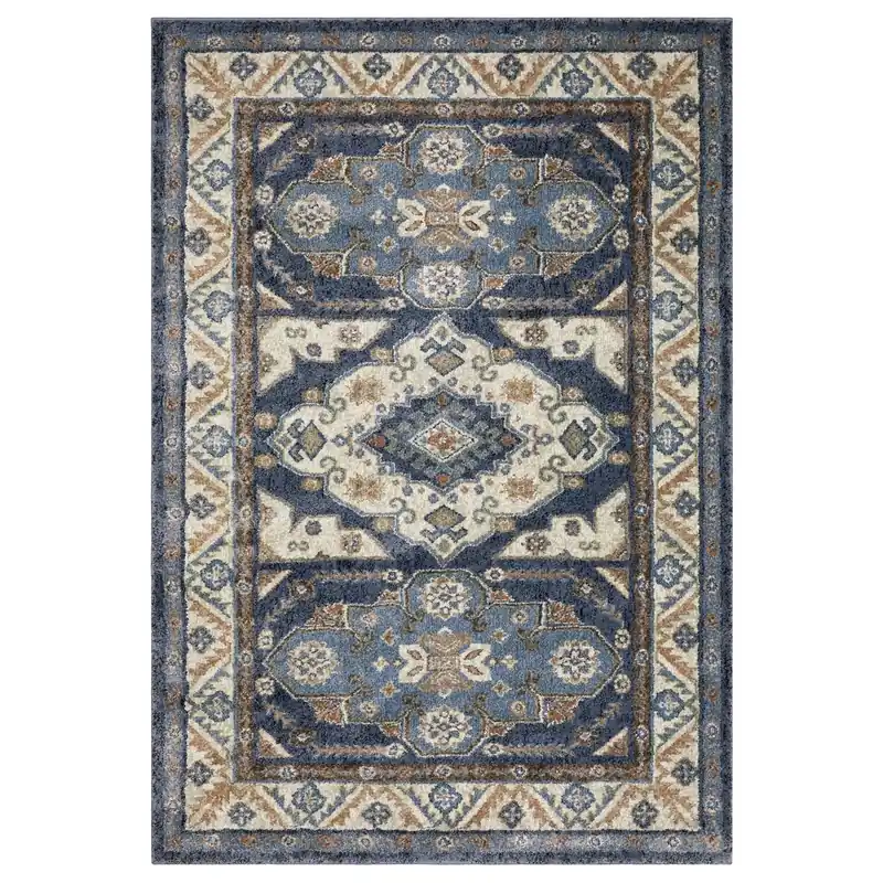 Sphinx Gemma Triple Medallion Rug in Blue - 7.10 x 10