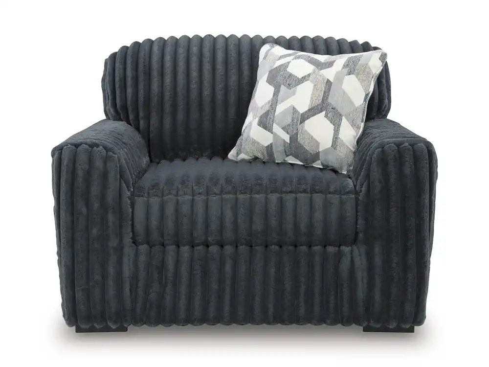 Ashley Midnight Madness Chair and a Half in Gunmetal Gray