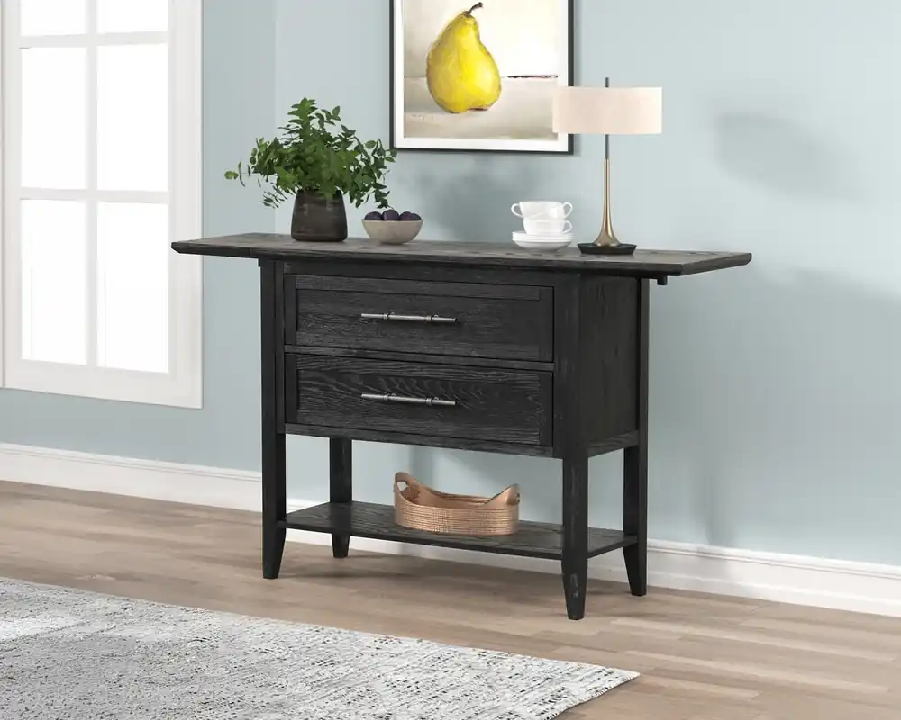 New Classic Sable Crest Drop-Leaf Extendable Server