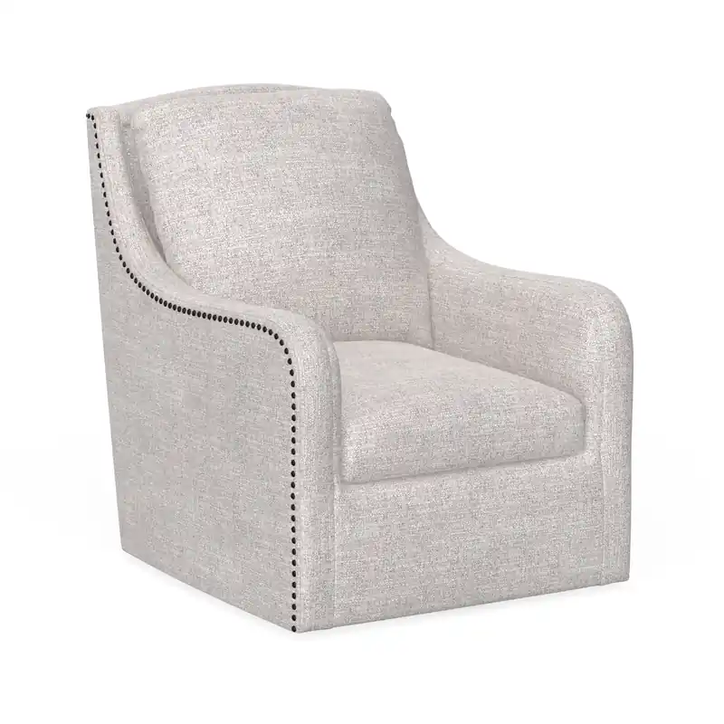 Emerald Home Anna Swivel Chair in Feathered Silver