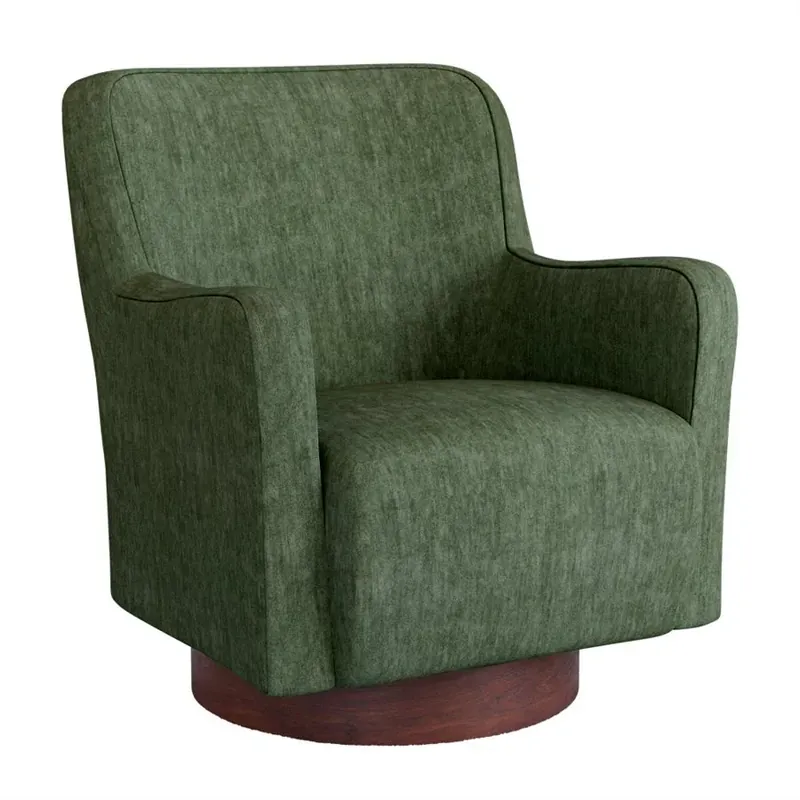 Emerald Home Clara Swivel Chair in Moss Green