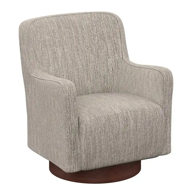 Emerald Home Clara Swivel Chair in Speckled Tan
