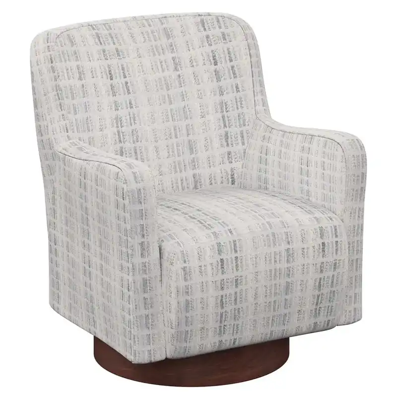 Emerald Home Clara Swivel Chair in Dabbed Mist