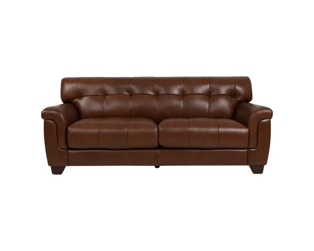 Hydeline Marylyn Leather Sofa in Brandy