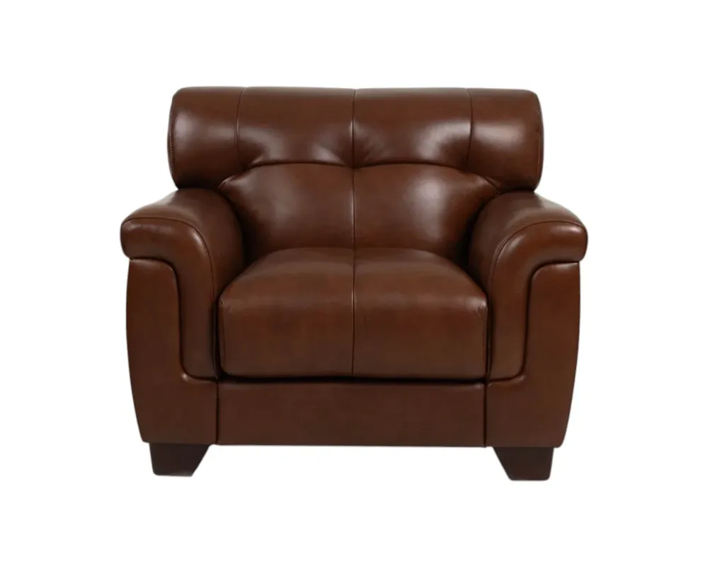 Hydeline Marylyn Leather Chair in Brandy
