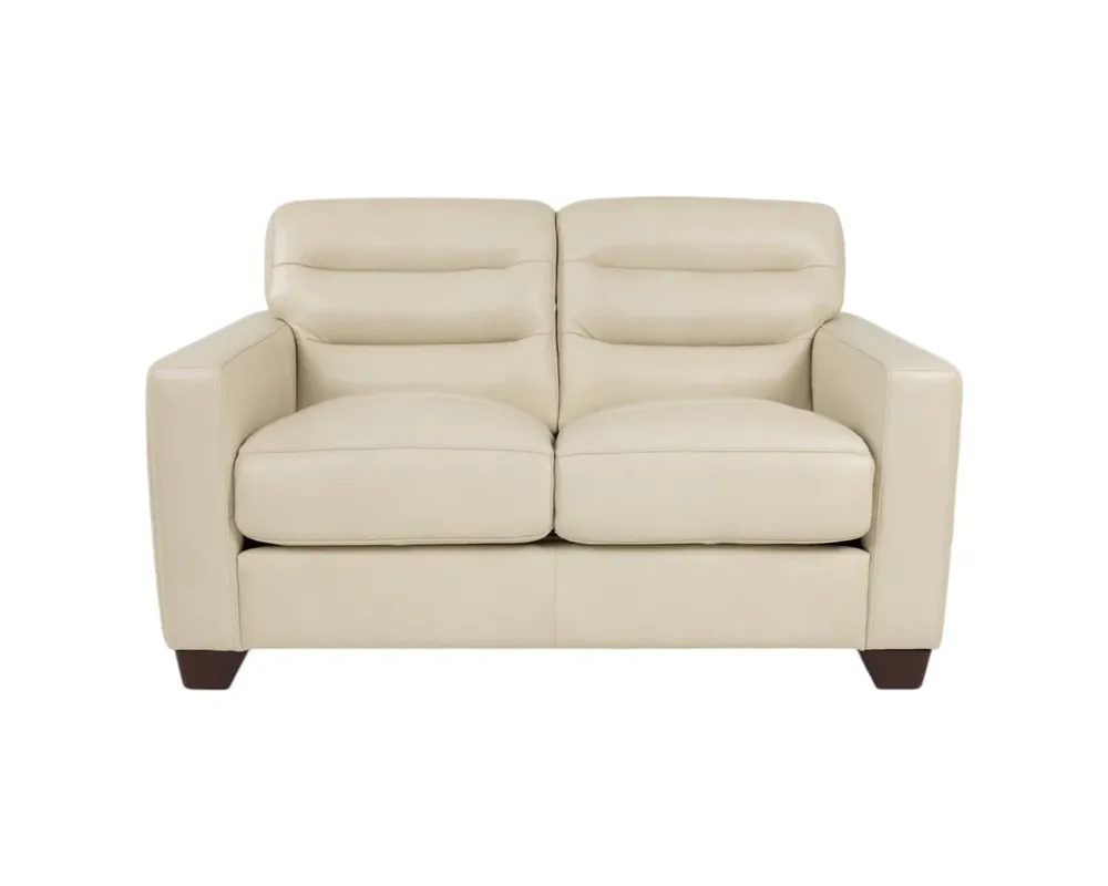 Hydeline Monticello Leather Loveseat in Natural
