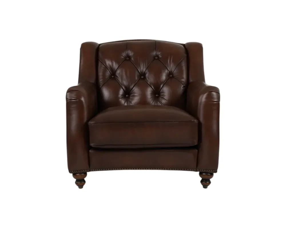Hydeline Hampton Leather Arm Chair in Brown