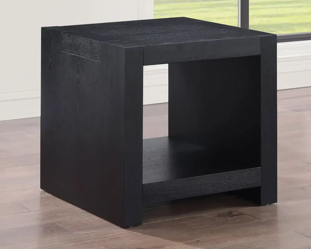 Steve Silver Aubrey Square End Table in Black