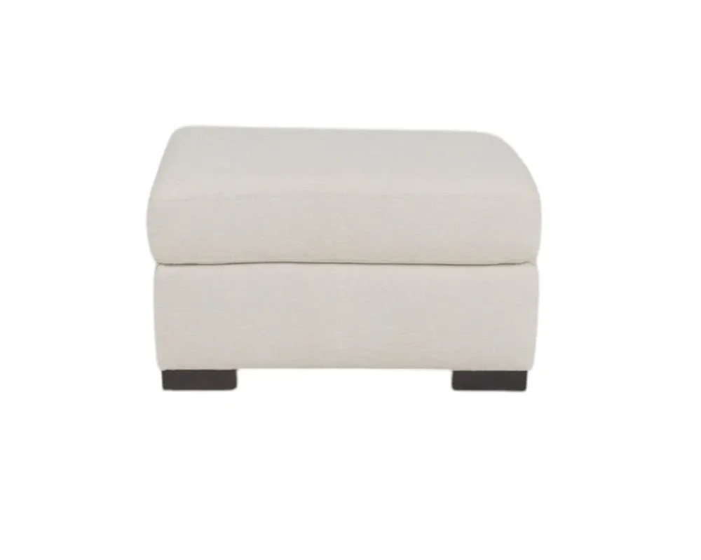 Bernhardt Germain Ottoman in White