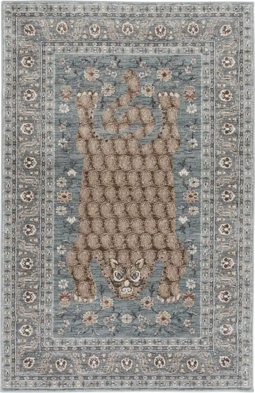 Central Oriental Tupelo Rug in Satine - 8 x 10