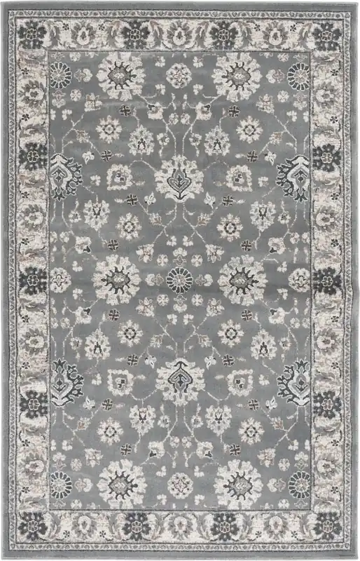 Central Oriental Rooted Nella Rug in Sky Blue - 8 x 10