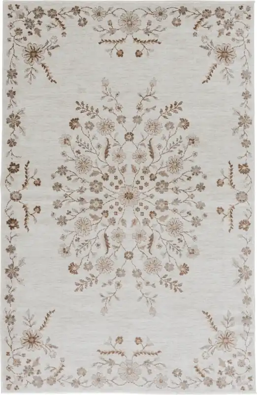Central Oriental Tupelo Farrah Rug in Salt - 8 x 10