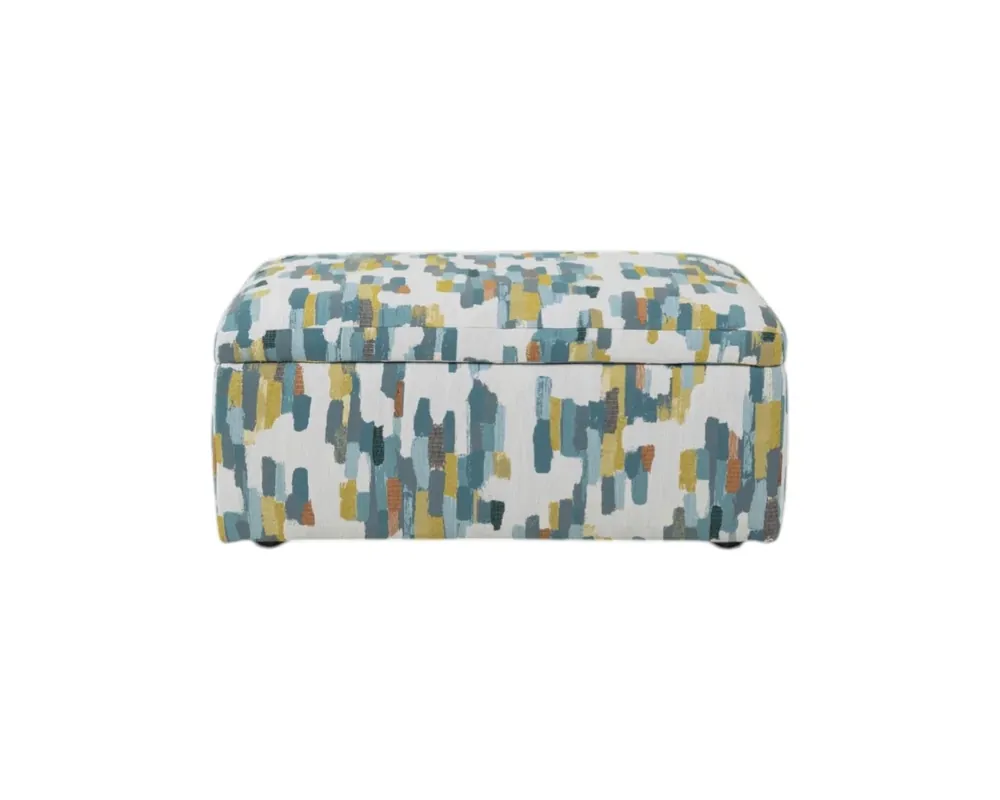 Jonathan Louis Accents Storage Ottoman in Bluegrass